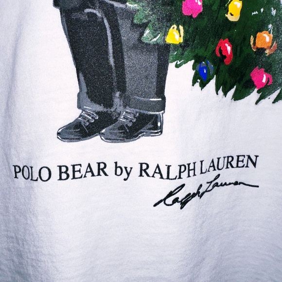 Christmas Polo Bear By Ralph Lauren Kids L/S - Picture 4 of 5